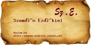 Szemán Ezékiel névjegykártya
